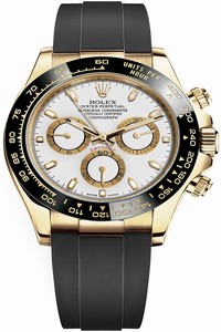 Replica 116518LN White Oysterflex Rolex Cosmograph Daytona Yellow Gold Mens Watch