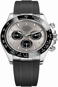 Replica 116519LN Steel and Black Oysterflex Rolex Cosmograph Daytona White Gold Mens Watch
