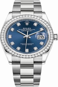 Replica 126284rbr Blue Diamond Oyster Rolex Datejust 36mm Stainless Steel Midsize Watch