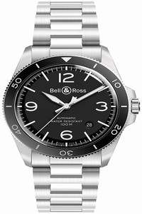 Replica BRV292-BL-ST/SST Black Steel Bell & Ross BR V2-92 Mens Watch
