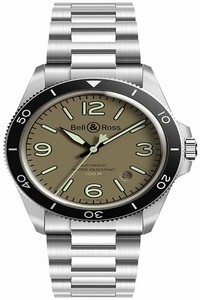 Replica BRV292-MKA-ST/SST Military Green Bell & Ross BR V2-92 Mens Watch